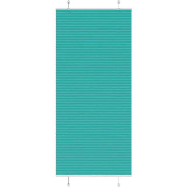 vidaXL Plissé - rolgordijn - 90x200 - cm - stofbreedte - 89,4 - cm - petrol - groen petroleumgroen