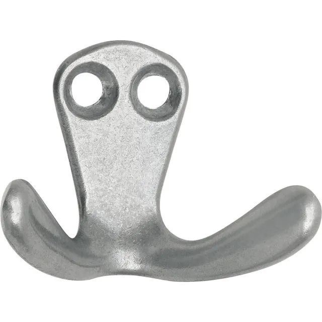 Siro Kapstokhaak - zilverkleurig - aluminium - 2,2 x 3,3 cm - wandhaak - jashaak