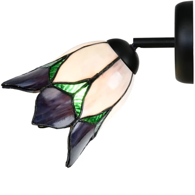 Coloured by Art Tiffany Spot zwart met Lovely Flower Purple - Art Deco Trade