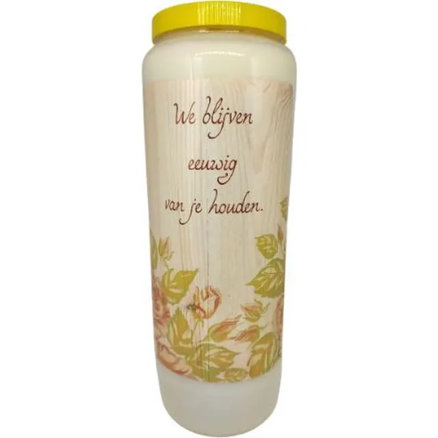 noveenkaars We blijven eeuwig van je houden - Noveenkaars - 9 dagen brander (5 stuks) Wit