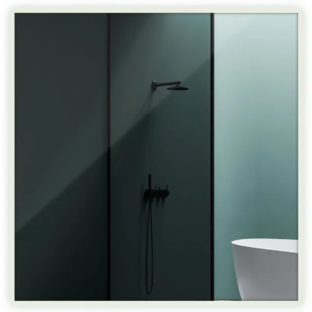 TULUP Spiegel – Rechthoekige Spiegel – 50 cm x 50 cm – Wandspiegel Zonder Lijst – Badkamer Spiegel – Moderne Spiegel – 4000K (Neutraal Licht)