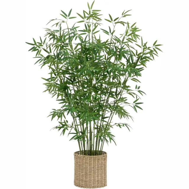 Atmosphera Kunstplant Bamboeplant met pot - Ø90xH150cm - Groen