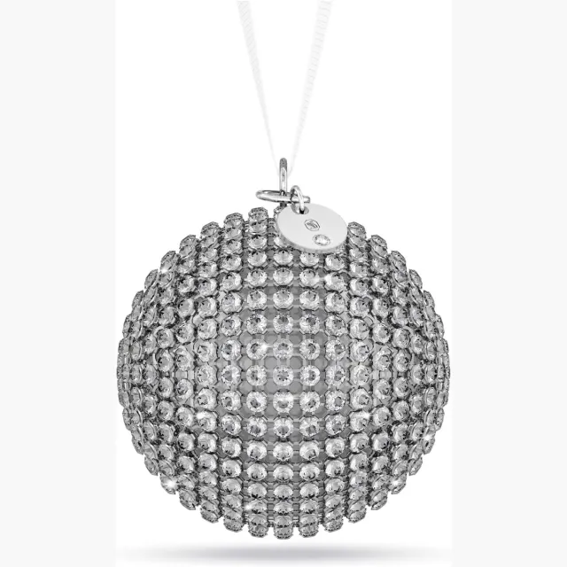 Swarovski Holiday Magic Classics Crystal Mesh Bal Ornament 5737045 Zilverkleurig