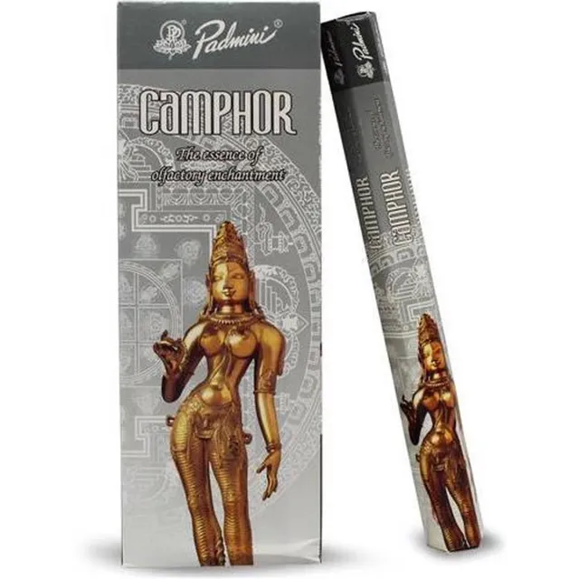 Padmini camphor wierook - kamfer wierookstokjes - india wierook - doos 6 stuks - hexa - 6x 20 stokjes