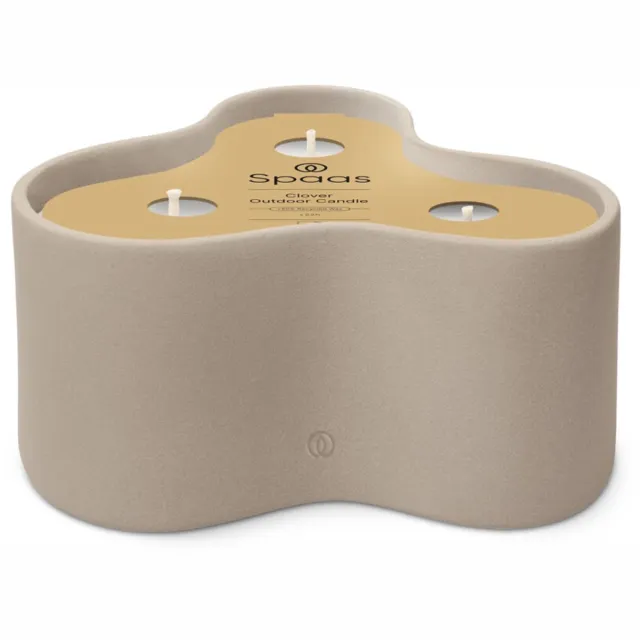 Spaas Clover Buitenkaars Brandduur ± 22 u Wit