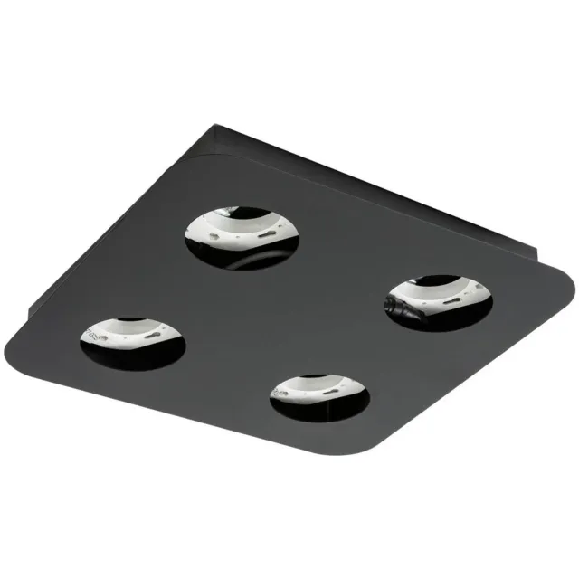 Lindby plafondlamp - 4lichts - IJzer, kunststof - H: 4.2 cm - GX53 - zwart mat
