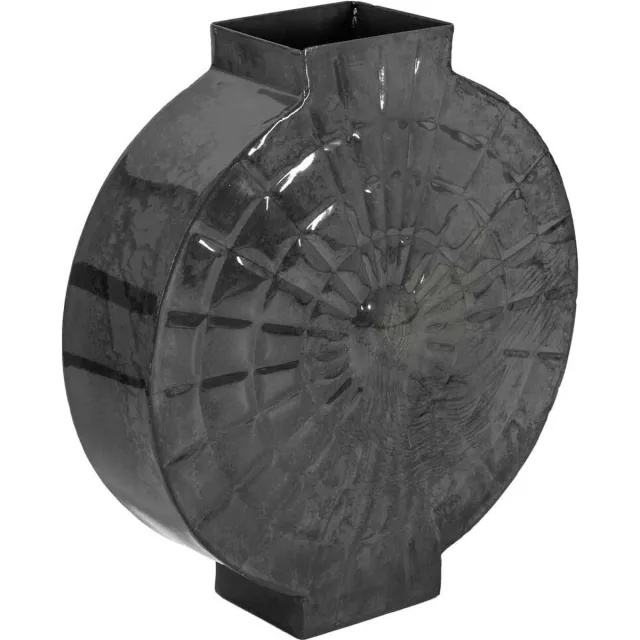 homebound by ky Metalen vaas rond blauw | bloemenvaas metal petrol