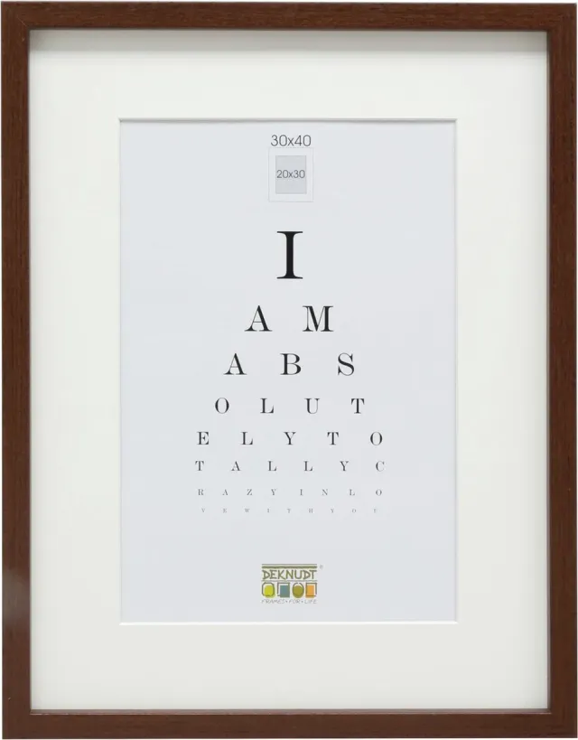 Deknudt Frames fotolijst - bruin met passe-partout - 20x30 / 30x40 cm