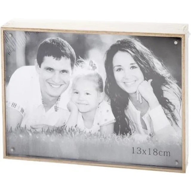 Cosy @ Home Cube Fotokader Natuur Hout 13.5x18.5x4cm