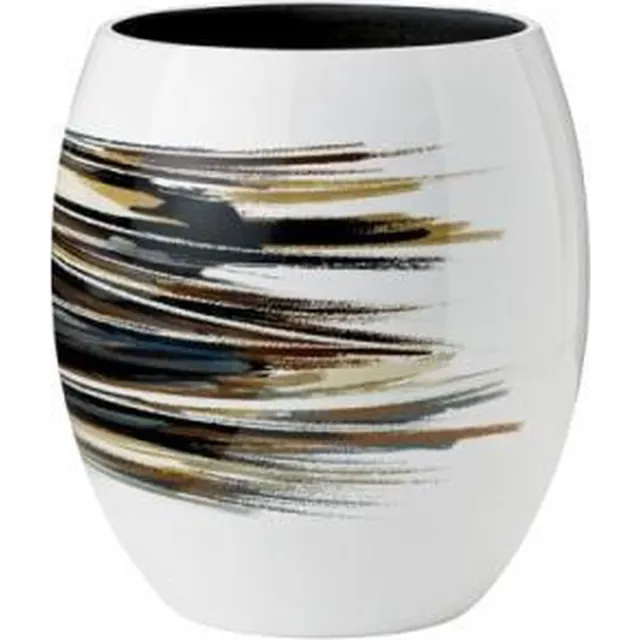 Stelton Stockholm Lignum Vaas small 18 cm wit, bruin, zwart