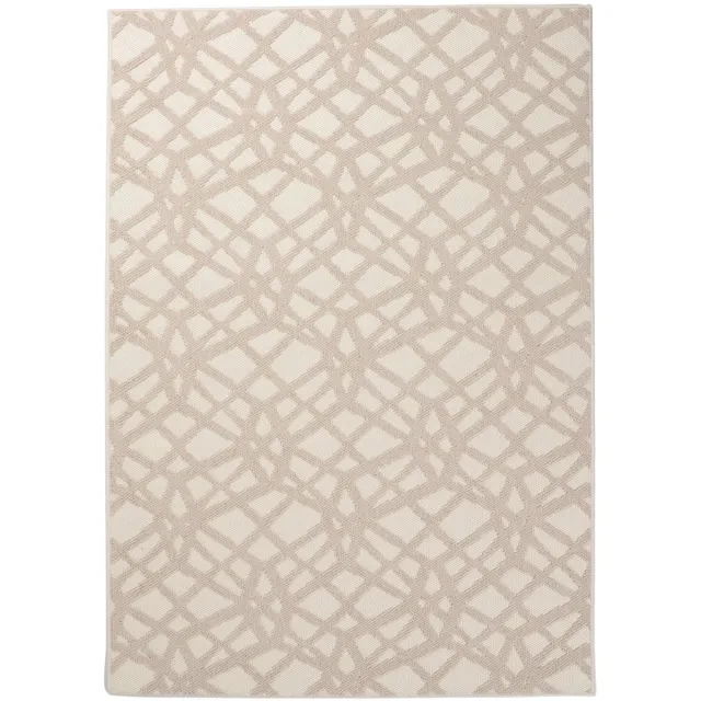 DÉJA Living Vloerkleed 160x230cm - Laagpolig Beige Polypropyleen - Sota