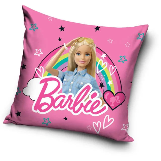 Barbie Kussen Sierkussen 40x40cm Gevuld Polyester Roze