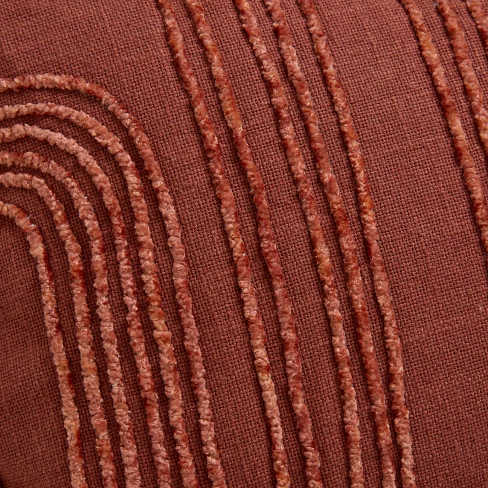 NOUS Living Lucera sierkussenhoes, 30x50 cm terra/rood, foto 3