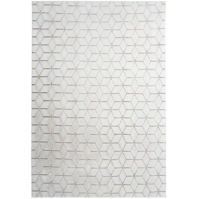Dutch XXL Scandinavisch Vloerkleed | Tapijt | Vivica | Geometrisch | Wit/Taupe | 160x230 cm Wit / Taupe