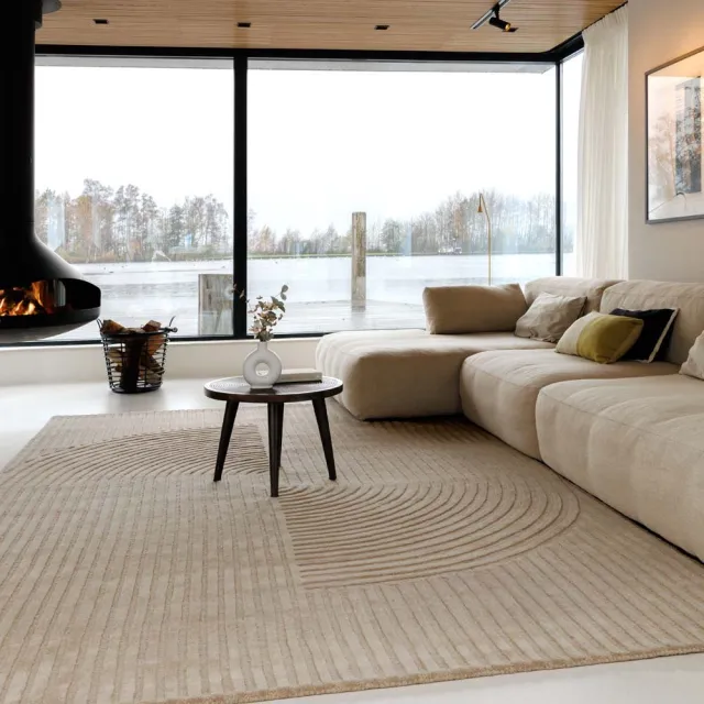 Nordic Weavers Japandi vloerkleed - Balans beige 200x300