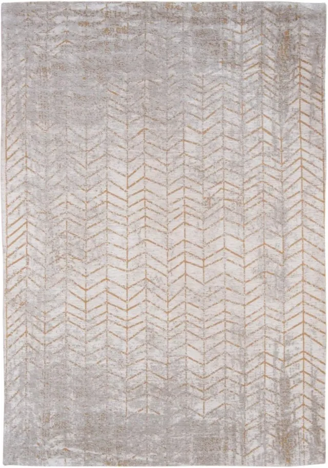 Louis de Poortere Wasbaar Binnen & Buiten Vloerkleed - 240 x 240 cm - Louis De Poortere Jacob's Ladder Central Yellow - Laagpolig Tapijt - Gerecycled PET - Made in Belgium - Circulair Beige