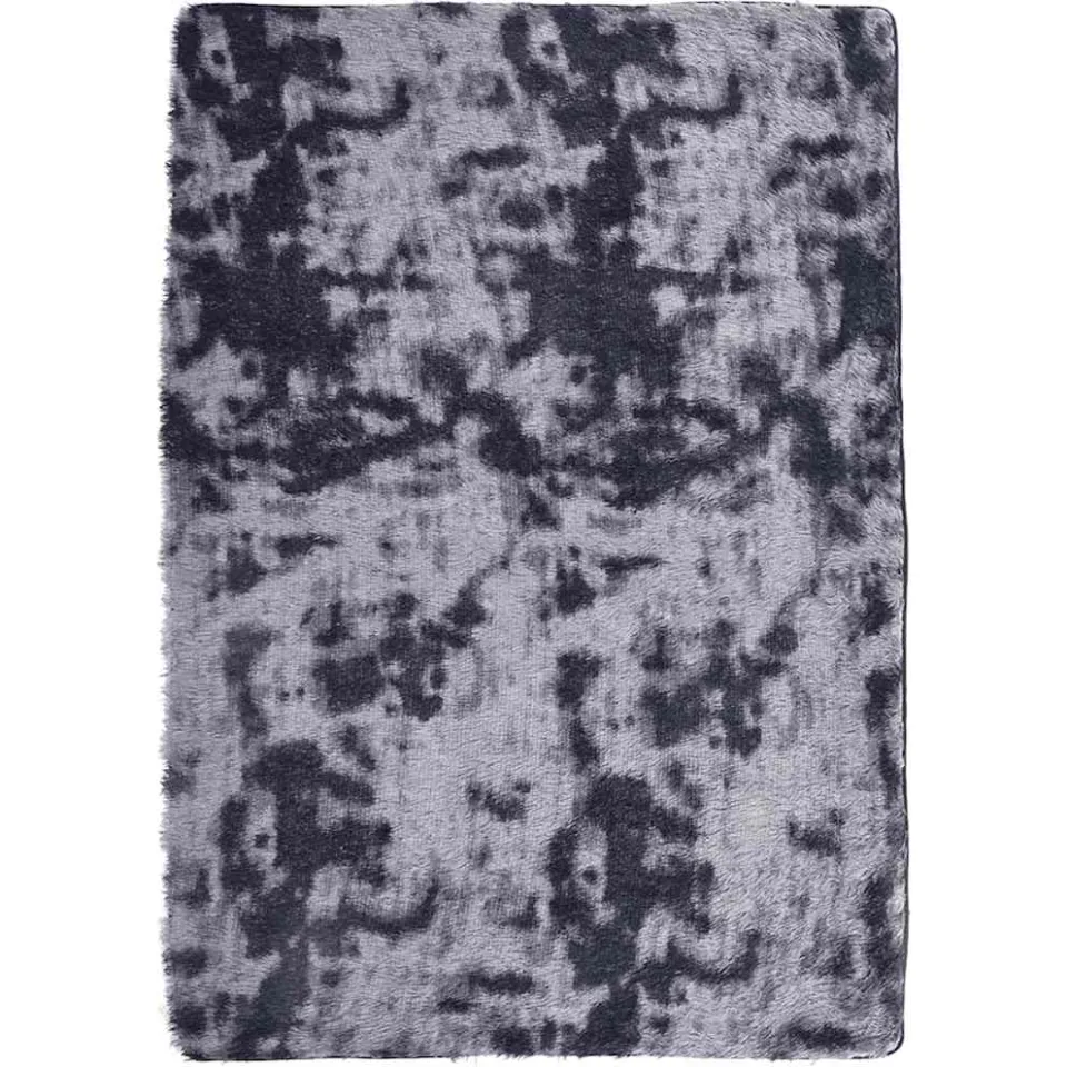 vidaXL Hoogpolig vloerkleed NAVARRA 160x230 cm polyester donkergrijs
