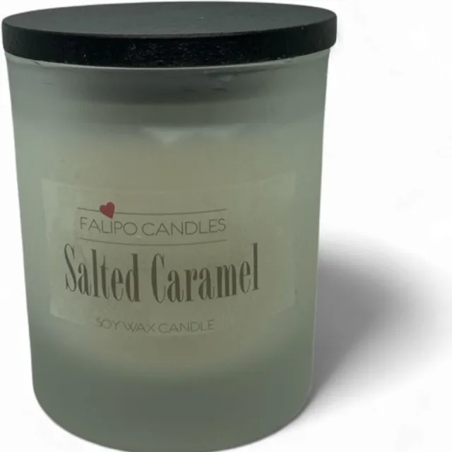Falipo Candles Geurkaars Salted Caramel soja was wit