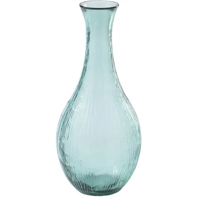 J-Line vloervaas - glas - azuurblauw