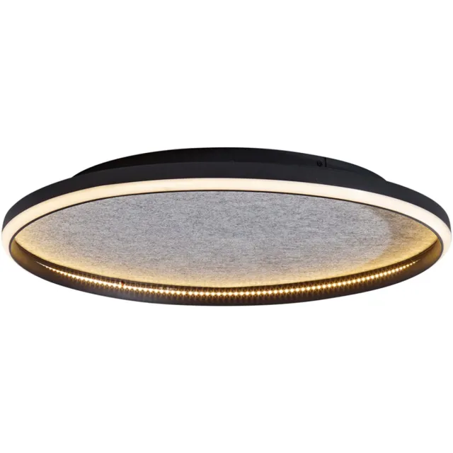 QAZQA xavi - Design LED Plafondlamp - 1 lichts - Ø 59 cm - Zwart - Woonkamer | Slaapkamer | Keuken Zwart Goud LED