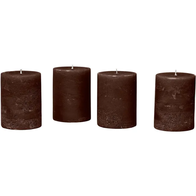 Loberon Kaars set van 4 Virrans donkerbruin