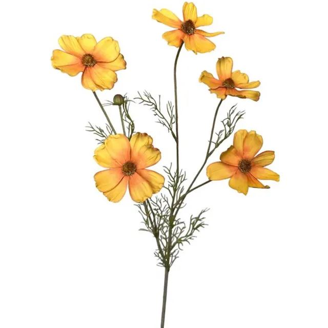 Roberts Collection Kunstbloem Cosmos tak 80cm okergeel