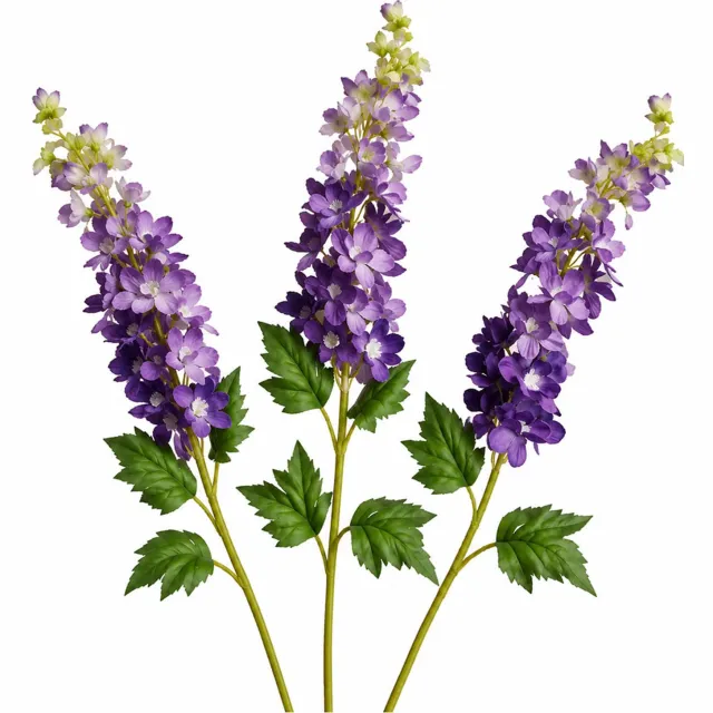 Globalgiftshop steelbloem - kunstbloemen ridderspoor 82 cm paars 3 takken