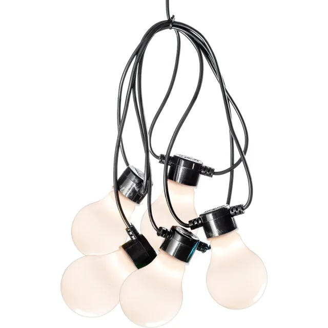Konstsmide 2388 - Snoerverlichting - 10 lamps 80 LED zeer energiezuinig - 450 cm - 24V - voor buiten - warmwit