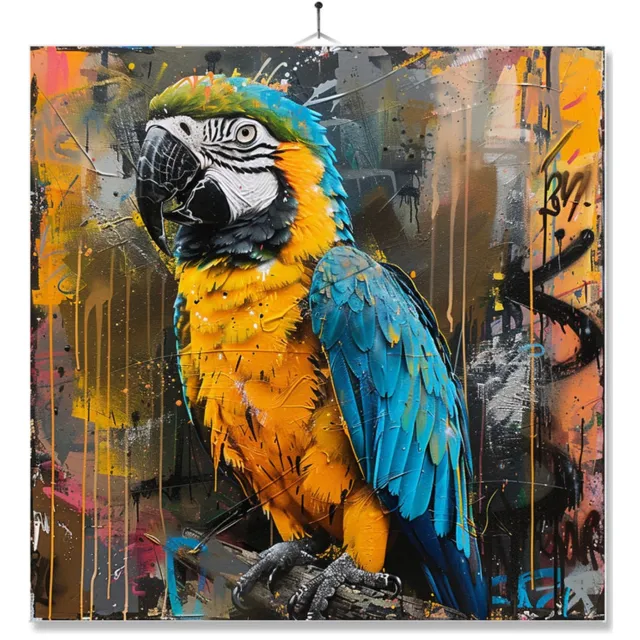 MC Living Tegel Met Opdruk | Geschenk | Art | Kunst | Papagaai Ontwerp 1