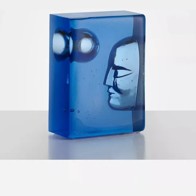 Kosta Boda Sculptuur Moon Bertil Vallien blauw
