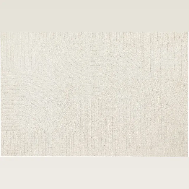 Beliani DAGARI - Vloerkleed - Beige - 160 x 230 cm - Wol