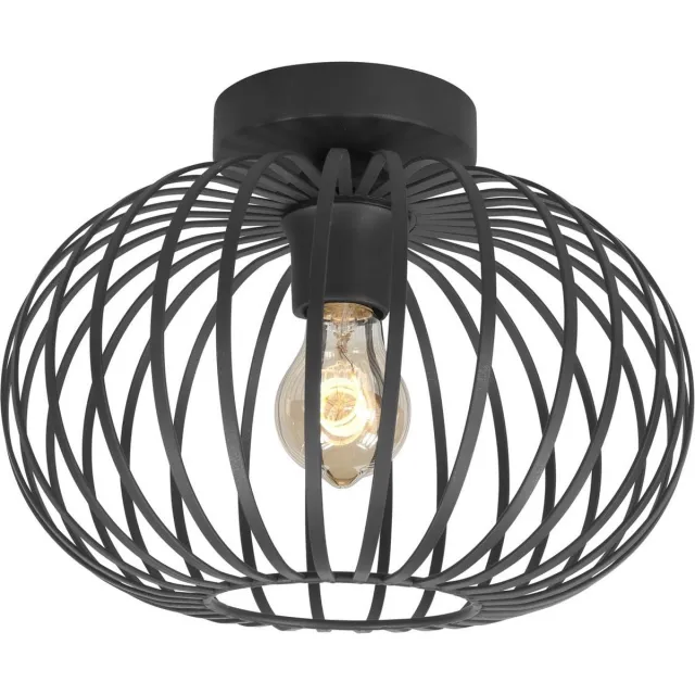 Freelight Plafondlamp Aglio Mat Zwart 33cm