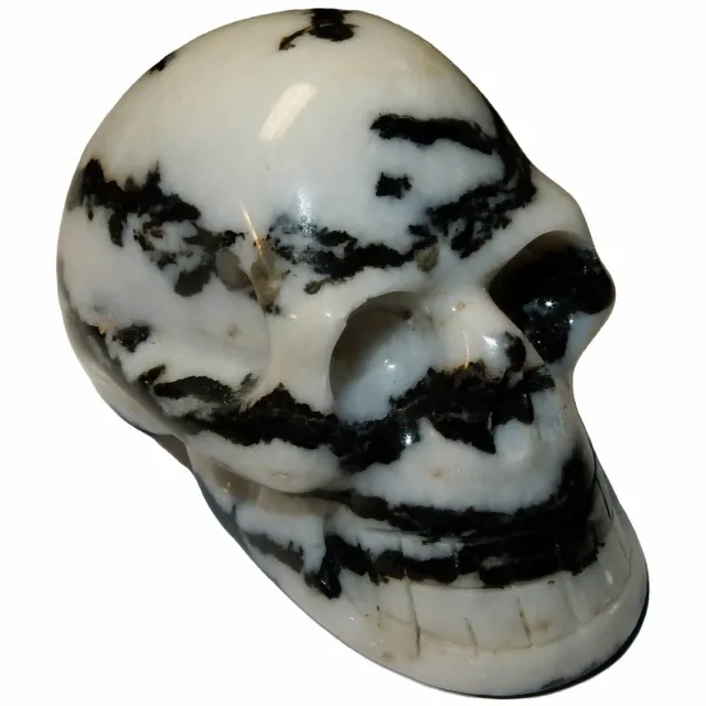 Shanna's Gems and more Schedel van Natuurlijke Jaspis Zebra zwart wit