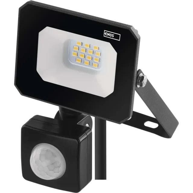 Emos SIMPO LED-spot met bewegingssensor, 10 W, zwart, neutraal wit, ZS2313
