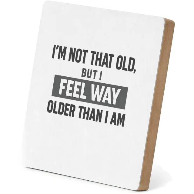 Mr Cadeautjes MDF staande fotolijst 15,2 x 15,2 - design Compacte zelfspotprint over een andere levensfase, met een v | cadeau Wit