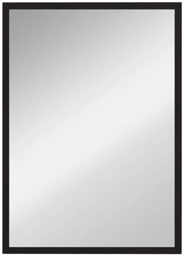 ZYLARO Wandspiegel - Houtlook lijst - 50 x 70 cm - Eenvoudige montage - Inclusief schroeven zwart