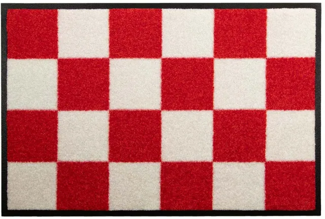 LogoMatz Deurmat Noord Brabant 40cm x 60cm - Antislip - Geschikt voor wasmachine - Kleurecht - Geen schadelijke weekmakers - Gemaakt in Europa - Noord Brabantse vlag Rood