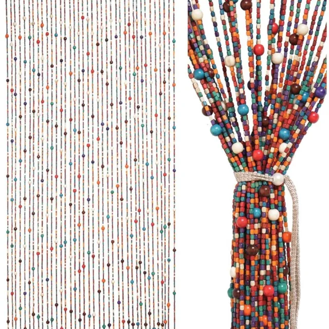 DailySupplies® Deurgordijn Kralen - Macrame - 90x200 multikleur