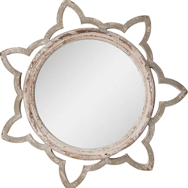Clayre & Eef Spiegel 86x84 cm Beige Hout