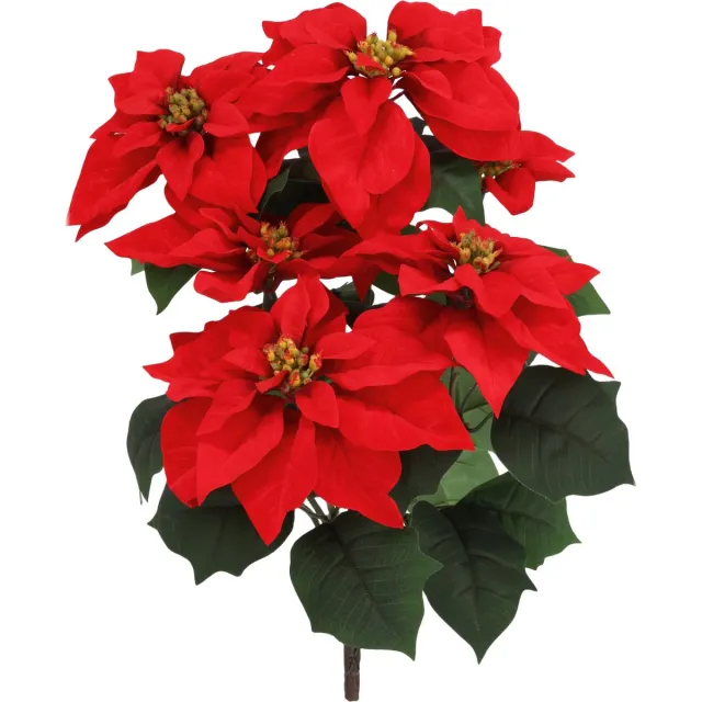 maxifleur Kunstplanten Poinsettia kerstster kunstplant 58cm Rood