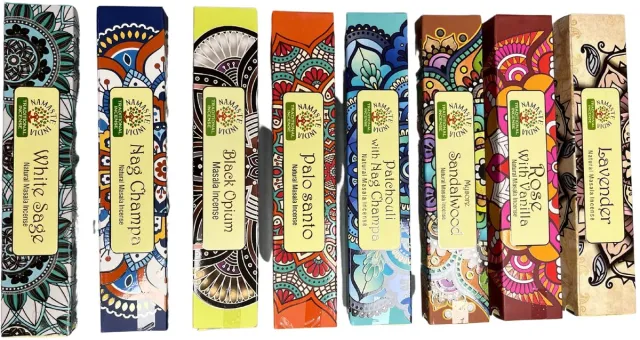 Namasté Namaste Masala wierook set - 8 geuren - wierookstokjes Mandala Multi
