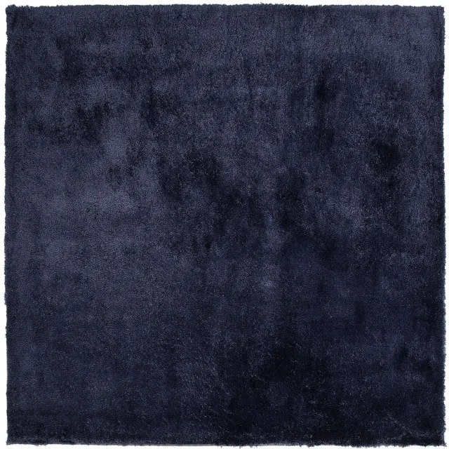 Beliani EVREN - Shaggy vloerkleed - Donkerblauw - 200 x 200 cm - Polyester