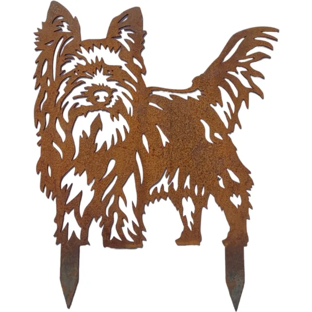rusty friends Yorkshire Terrier - Silhouet Hond - Cortenstaal - NL Fabrikaat