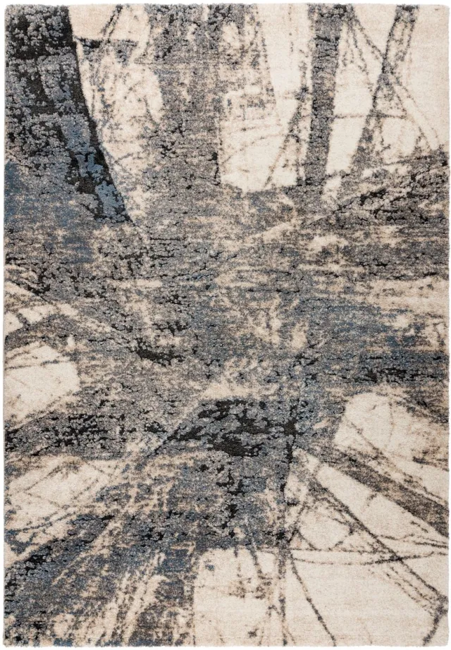 Meghan Lalee Vloerkleed Bologna 460 blauw – 200 x 290 cm – polypropyleen & polyester, machinegeweven