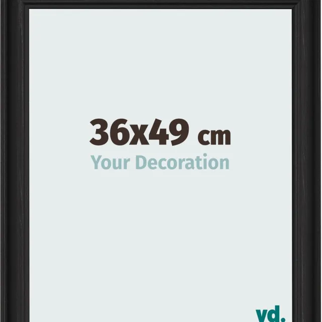 yd. Your Decoration - Fotolijst 36x49 cm - MDF - Zwart Houtnerf - Lazio