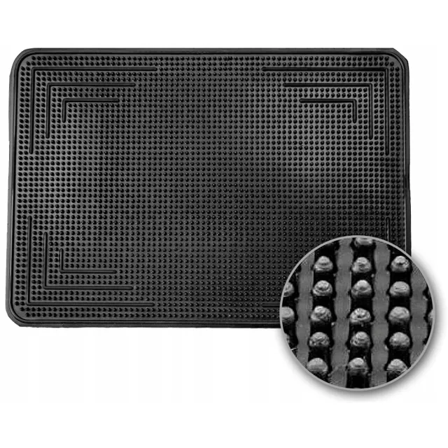 OLSZA Deurmat Rubber Naaldmat 32x56cm - Vuil- en Slijtvast Zwart
