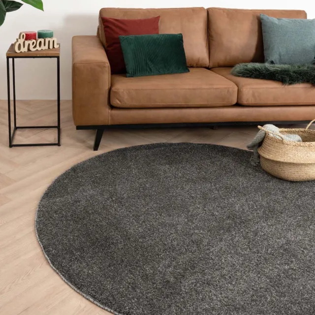 Tapeso Rond vloerkleed - Fine grijs 240