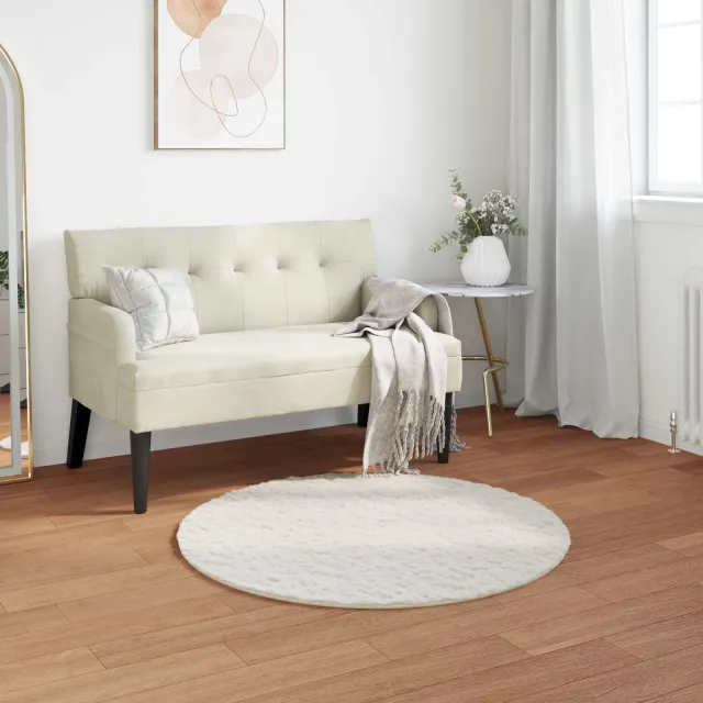 vidaXL Antislip vloerkleed van imitatie konijnenbont OLITE crème, foto 2