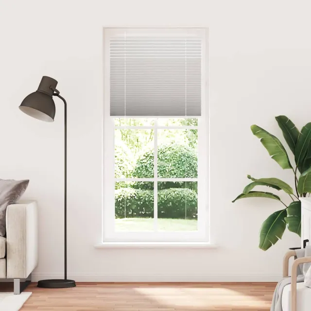 vidaXL Plissé rolgordijn 90x200 cm stofbreedte 89,4 cm polyester Grijs