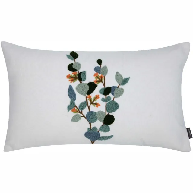 Mars & More Selma Eucalyptus - sierkussen wit - 30 x 50 cm